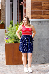 06.17 Arrival Stars and Stipes Tank Dress COMING SOON-dress-Tara Lynn's Boutique