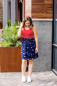 06.17 Arrival Stars and Stipes Tank Dress COMING SOON-dress-Tara Lynn's Boutique