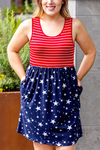06.17 Arrival Stars and Stipes Tank Dress COMING SOON-dress-Tara Lynn's Boutique