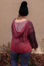 Ave Shops Tops A Cozy Hooded Top in Blackberry