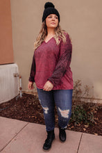Ave Shops Tops A Cozy Hooded Top in Blackberry