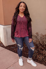 Ave Shops Tops A Cozy Hooded Top in Blackberry