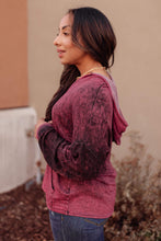 Ave Shops Tops A Cozy Hooded Top in Blackberry