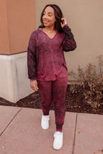 Ave Shops Tops A Cozy Hooded Top in Blackberry