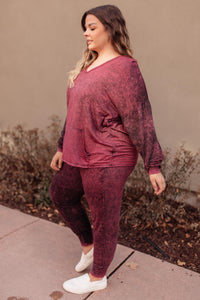 Ave Shops Tops A Cozy Hooded Top in Blackberry