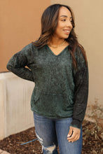 Ave Shops Tops A Cozy Hooded Top in Hunter Green