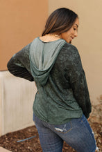 Ave Shops Tops A Cozy Hooded Top in Hunter Green