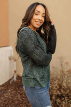 Ave Shops Tops A Cozy Hooded Top in Hunter Green