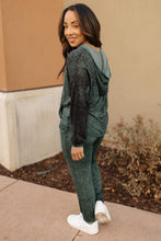 Ave Shops Tops A Cozy Hooded Top in Hunter Green