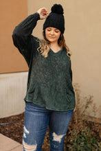 Ave Shops Tops A Cozy Hooded Top in Hunter Green