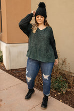 Ave Shops Tops A Cozy Hooded Top in Hunter Green