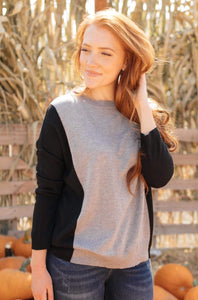 Ave Shops Tops A Different Kind Of Colorblock in Black