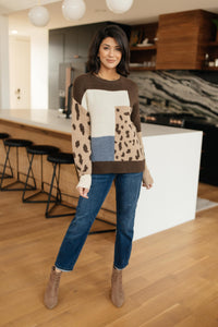 Ave Shops Tops A Mix of Colorblock Top