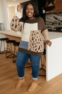 Ave Shops Tops A Mix of Colorblock Top