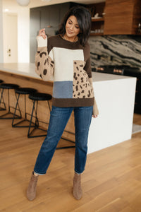 Ave Shops Tops A Mix of Colorblock Top